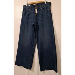 Banana Republic Womens Wide Leg FULL LENGTH Denim Jeans Pants 32/14